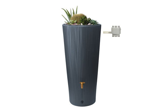 Cuve d’eau de pluie 220 L + bac à plantes - Linus graphite + accessoires