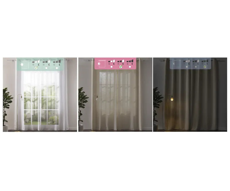 Rideau occultant thermique, Dagmar, gris H.280 x l.140 cm INSPIRE